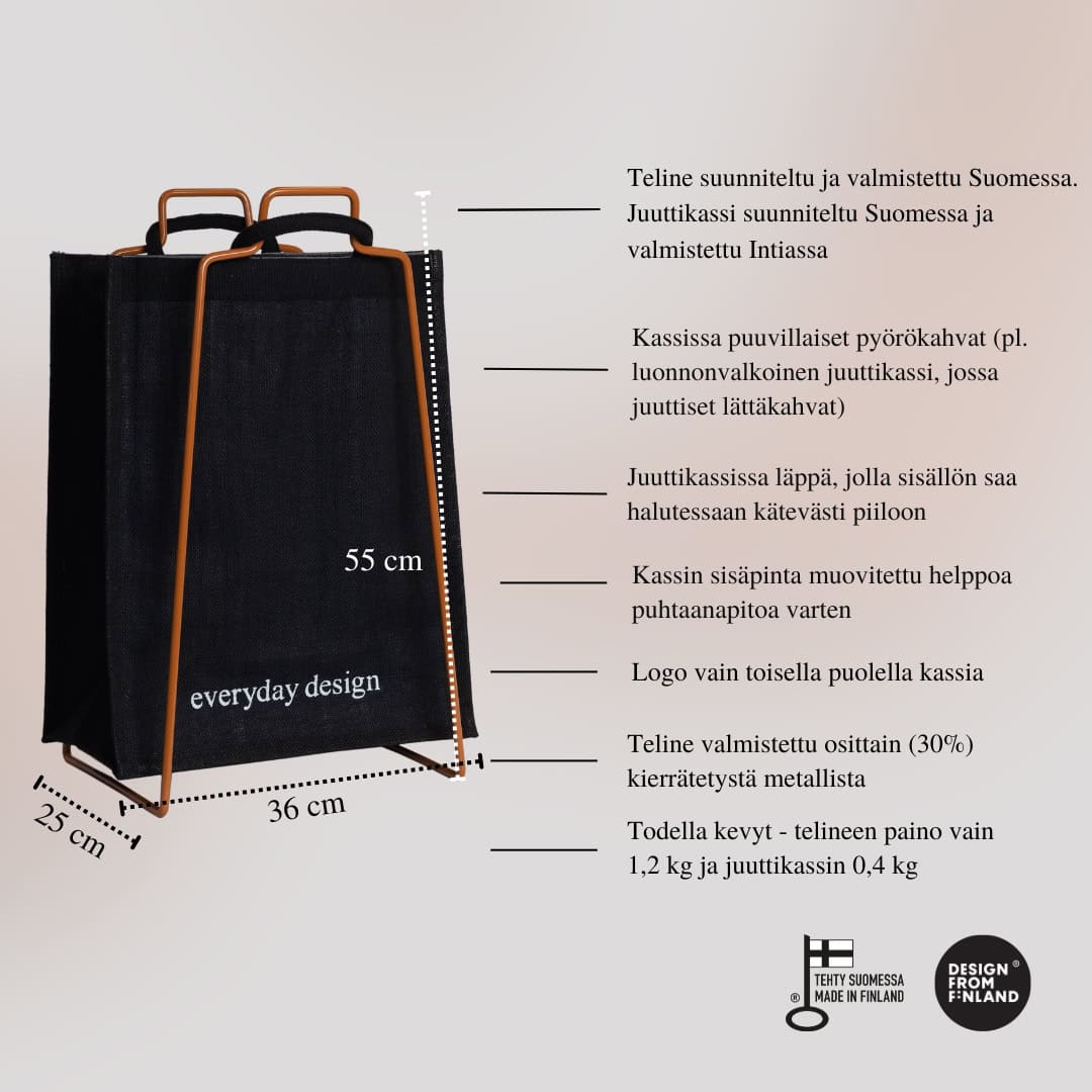 HELSINKI-kassiteline toffee ja juuttikassi