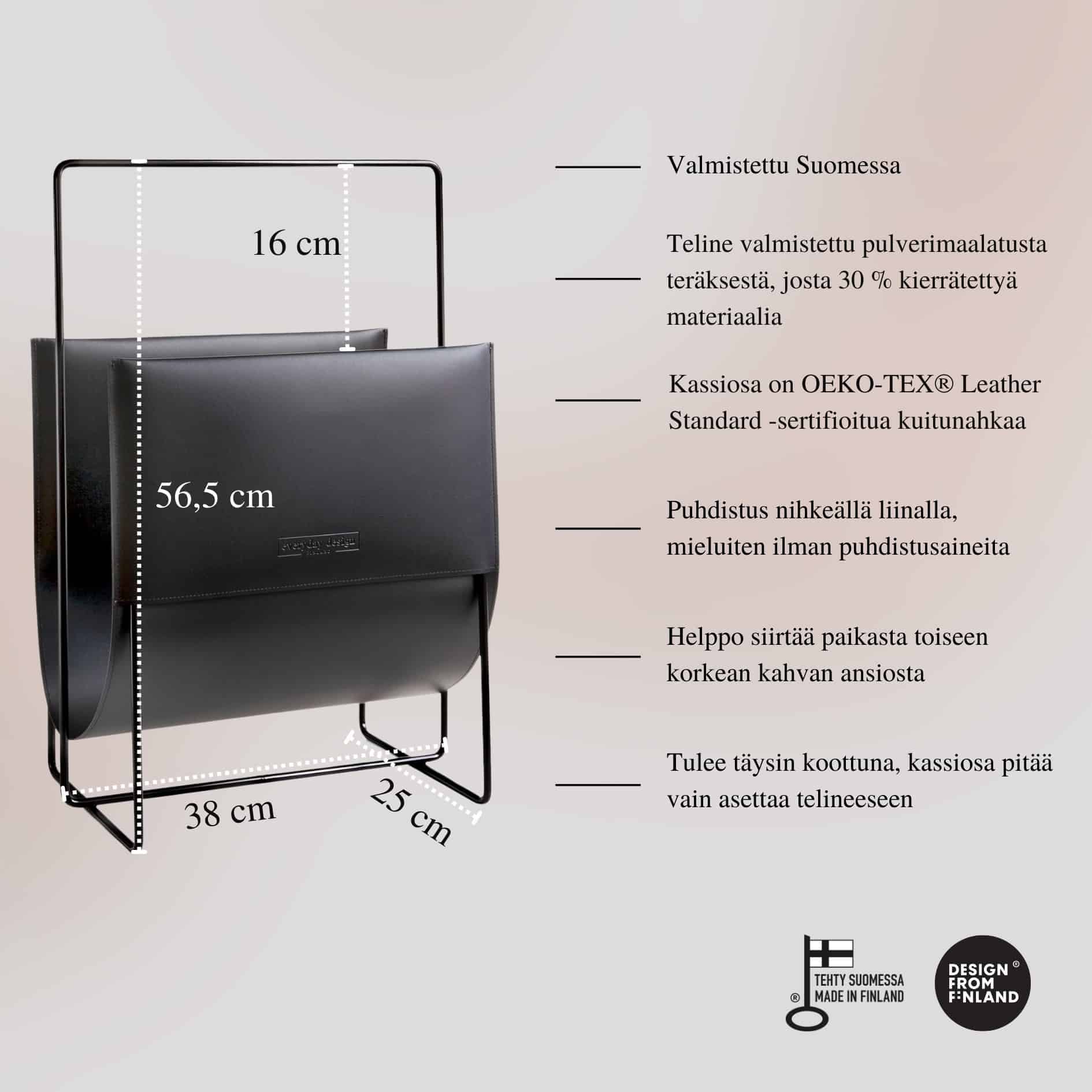 ESPOO-lehtiteline musta