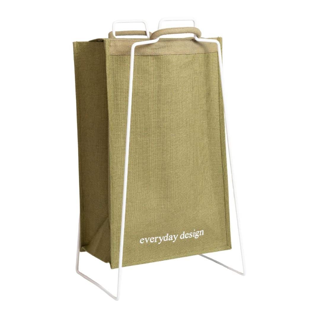 TURKU XL -kierrätysteline valkoinen ja XL-kassi