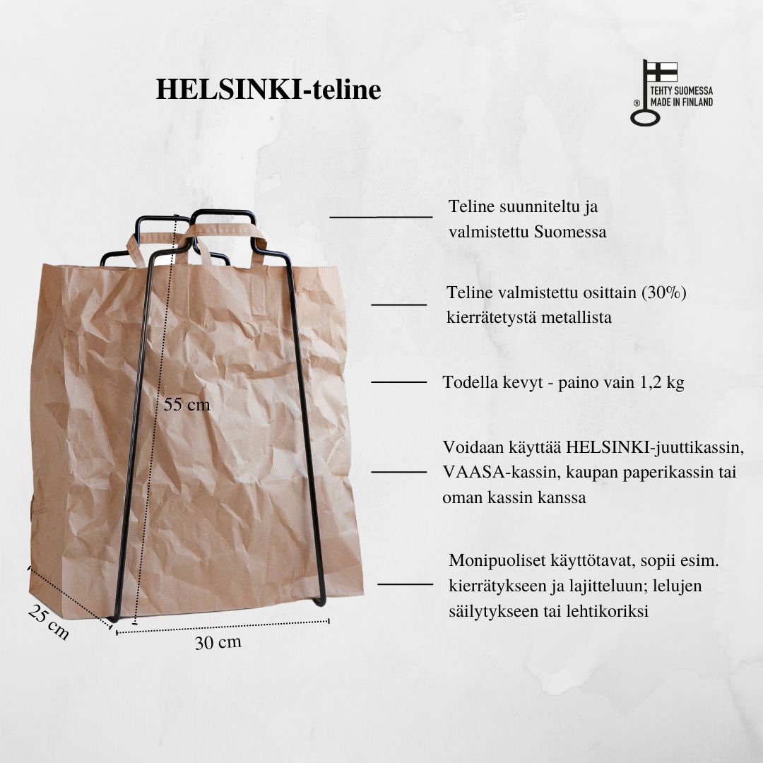 HELSINKI-kassiteline musta