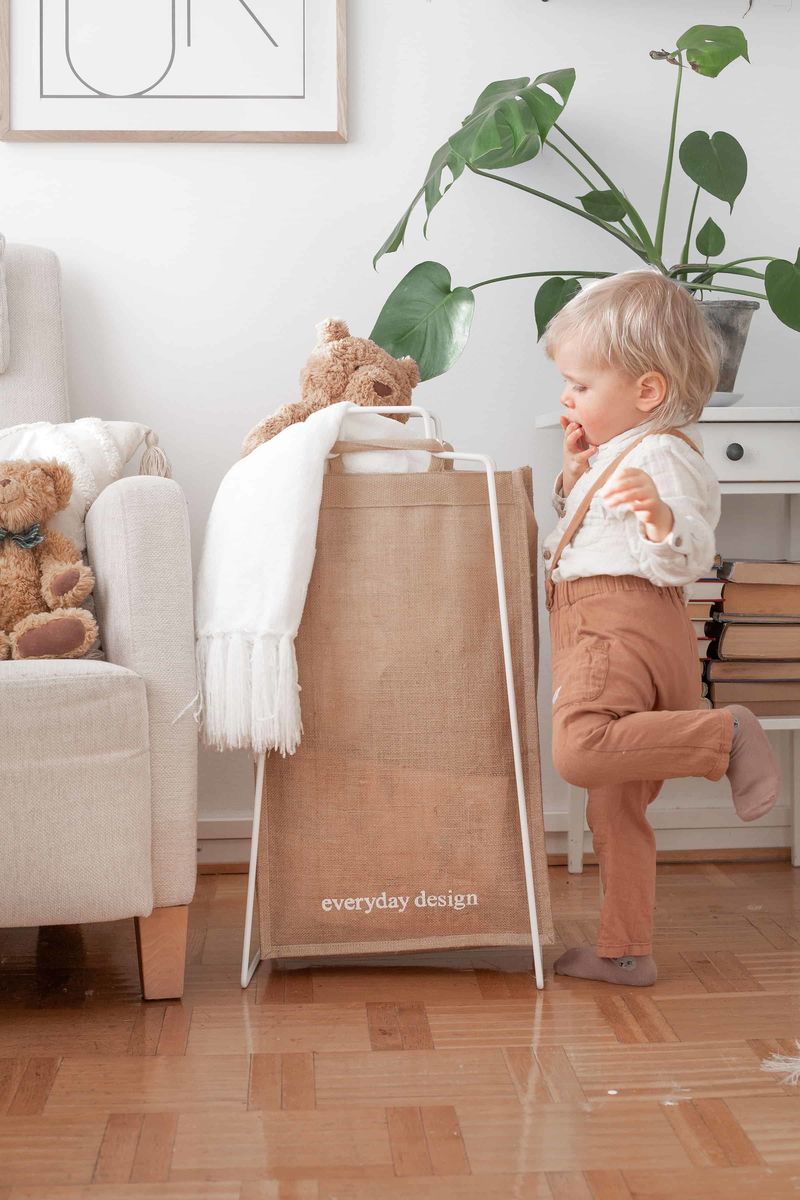 TURKU XL -kierrätysteline valkoinen ja XL-kassi