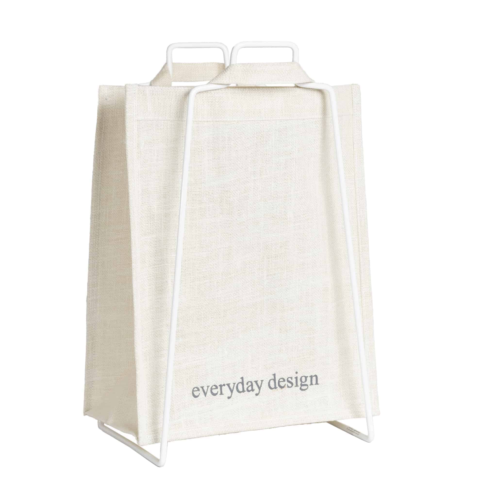 HELSINKI-kassiteline valkoinen ja juuttikassi