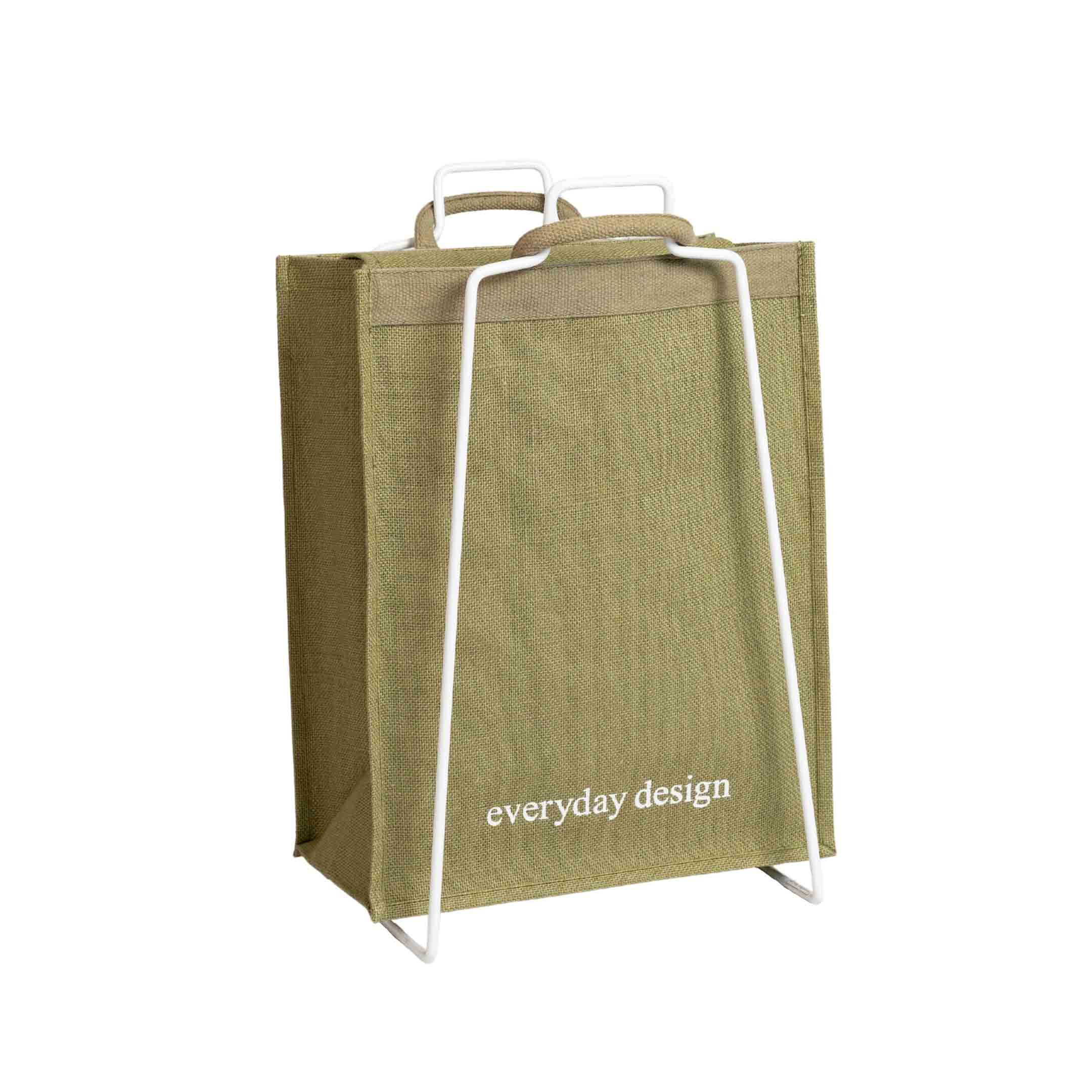 HELSINKI-kassiteline valkoinen ja juuttikassi