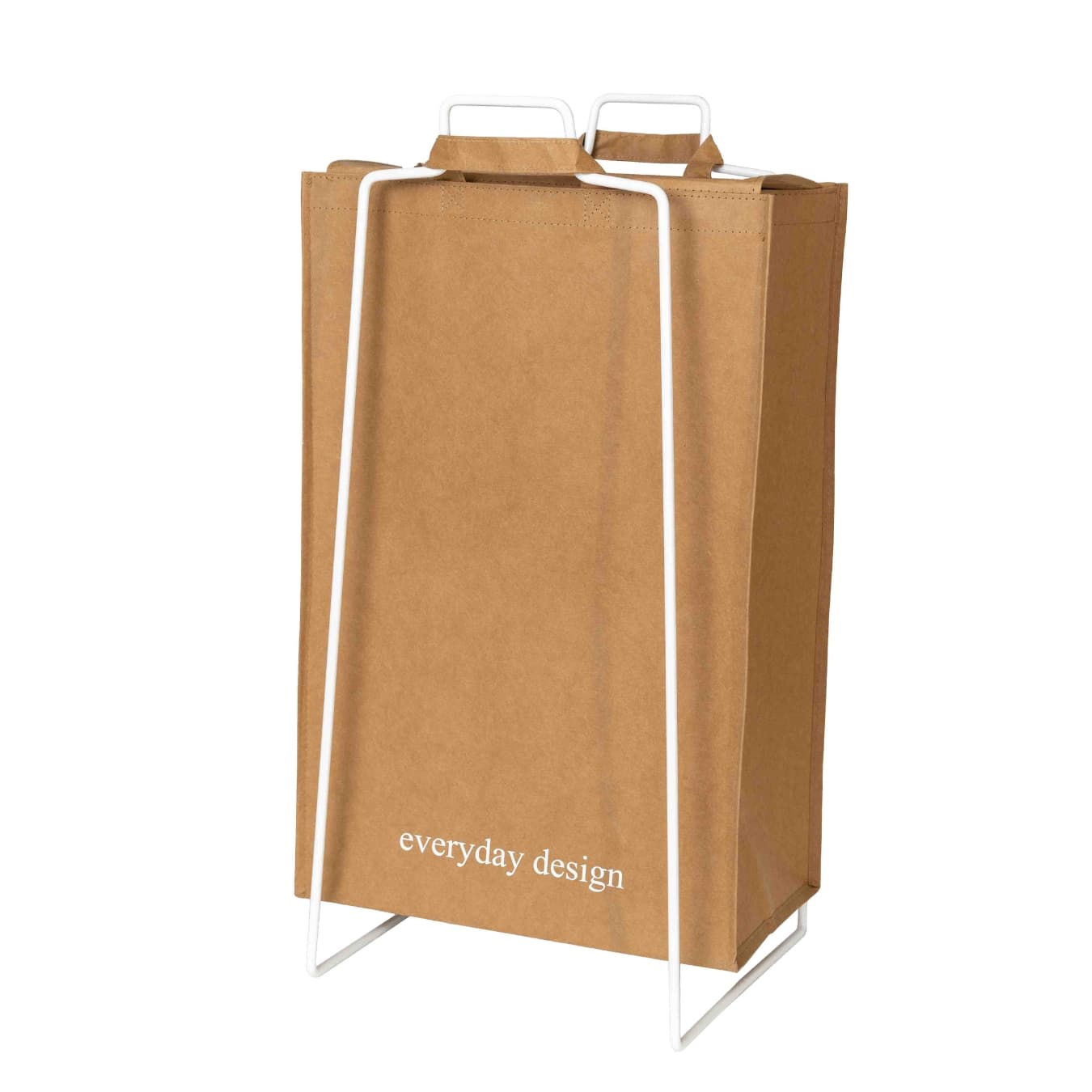 TURKU XL -kierrätysteline valkoinen ja pestävä paperikassi