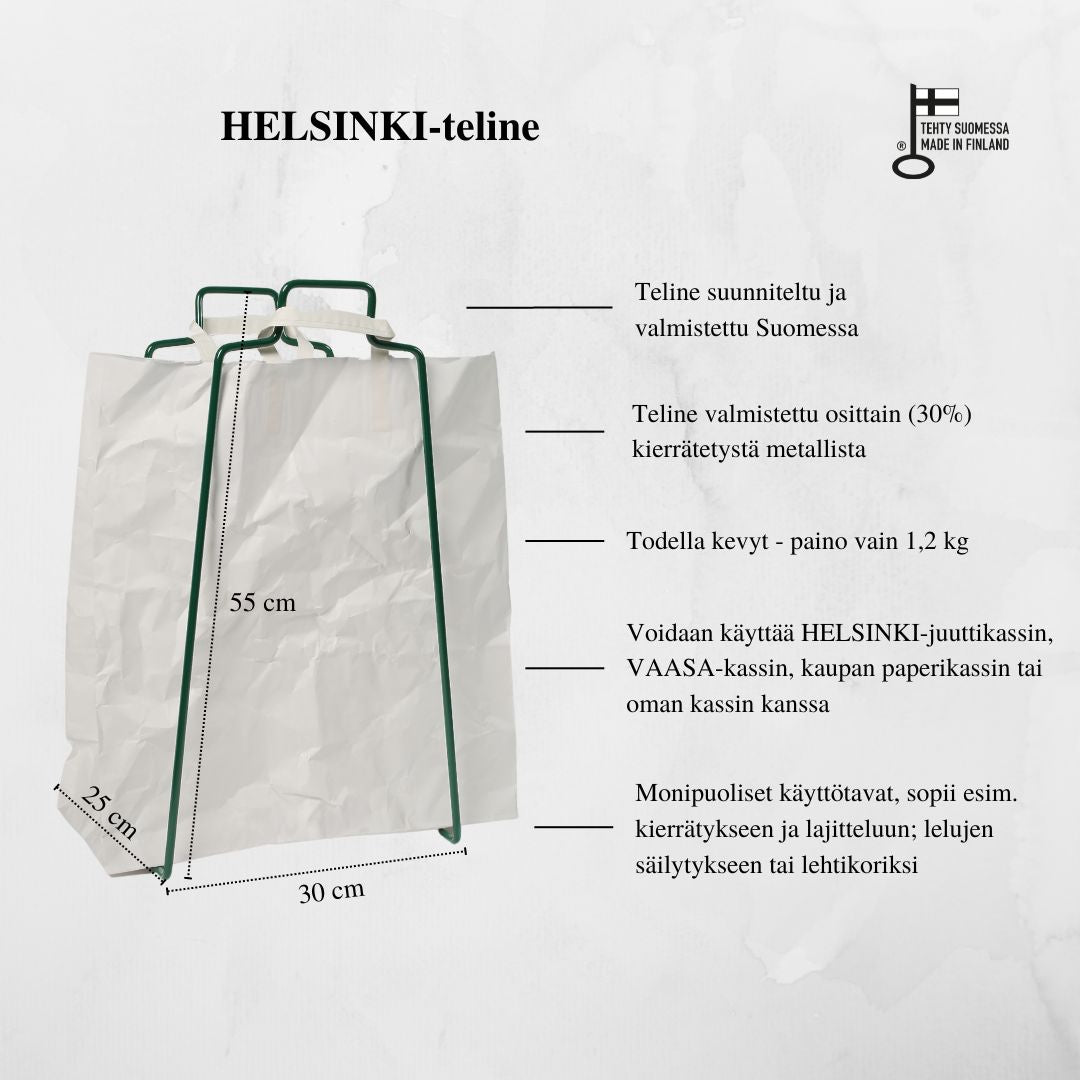 HELSINKI-kassiteline vihreä