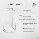 TURKU XL -kierrätysteline hopea