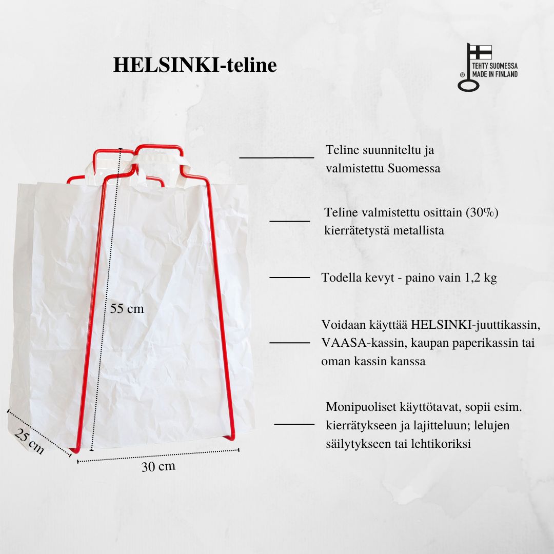 HELSINKI-kassiteline punainen