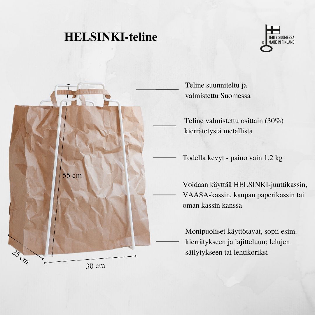 HELSINKI-kassiteline valkoinen
