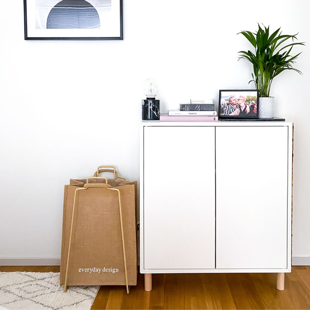 HELSINKI-kassiteline beige ja juuttikassi