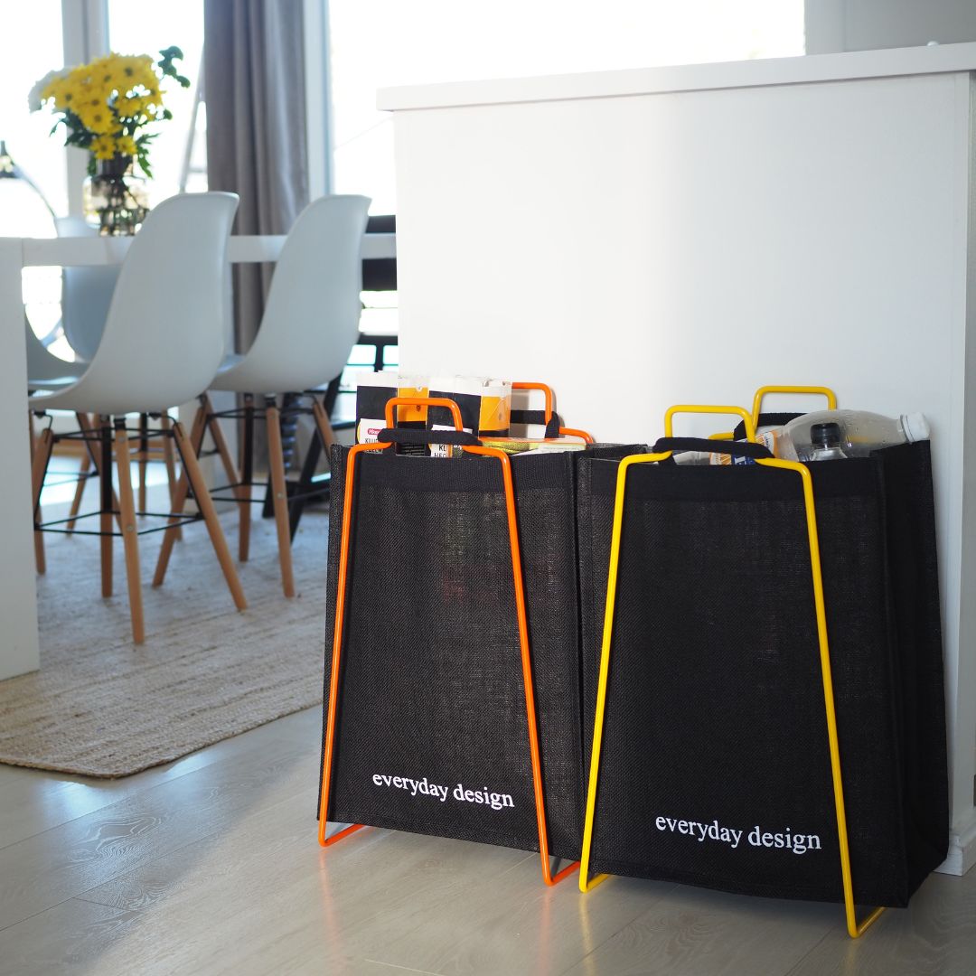 HELSINKI-kassiteline oranssi ja juuttikassi