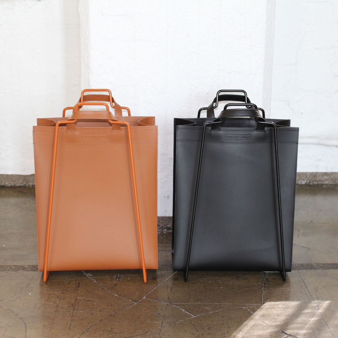 HELSINKI-kassiteline toffee ja VAASA-kuitunahkakassi ruskea