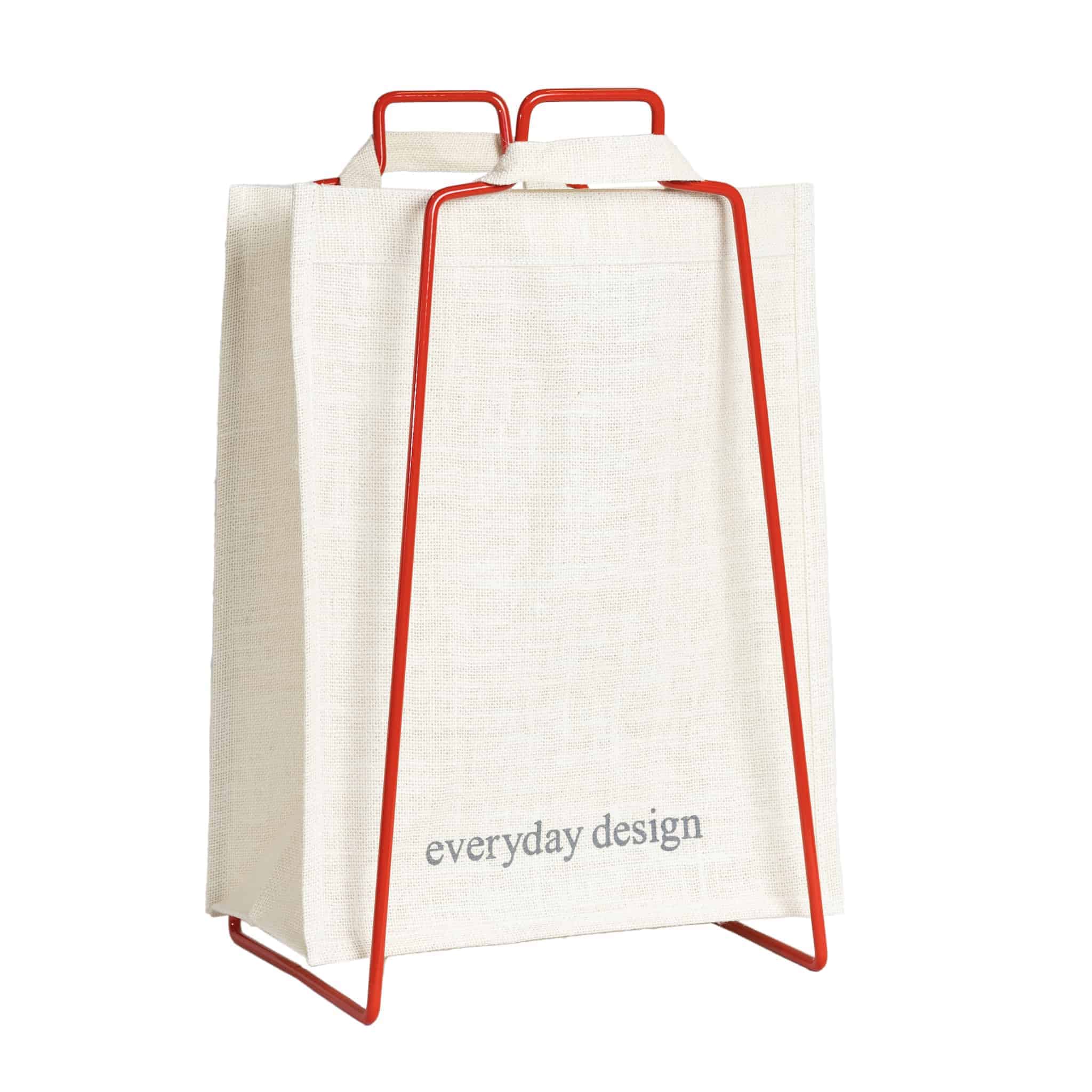 HELSINKI-kassiteline punainen ja juuttikassi