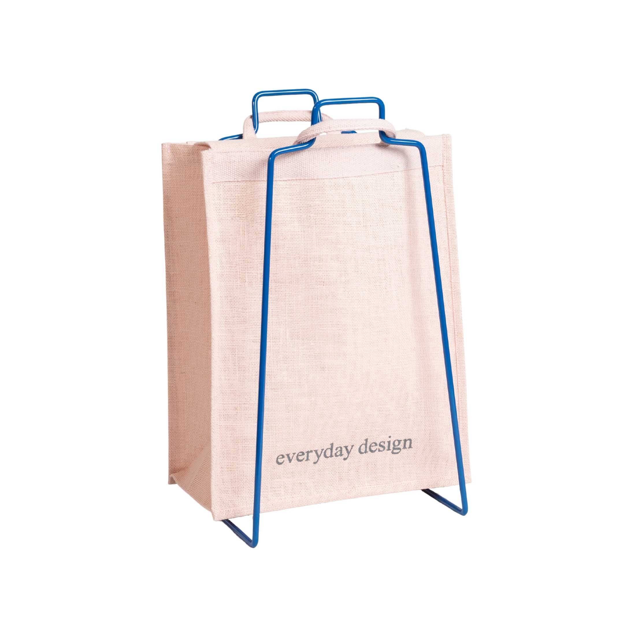 HELSINKI-kassiteline sininen ja juuttikassi