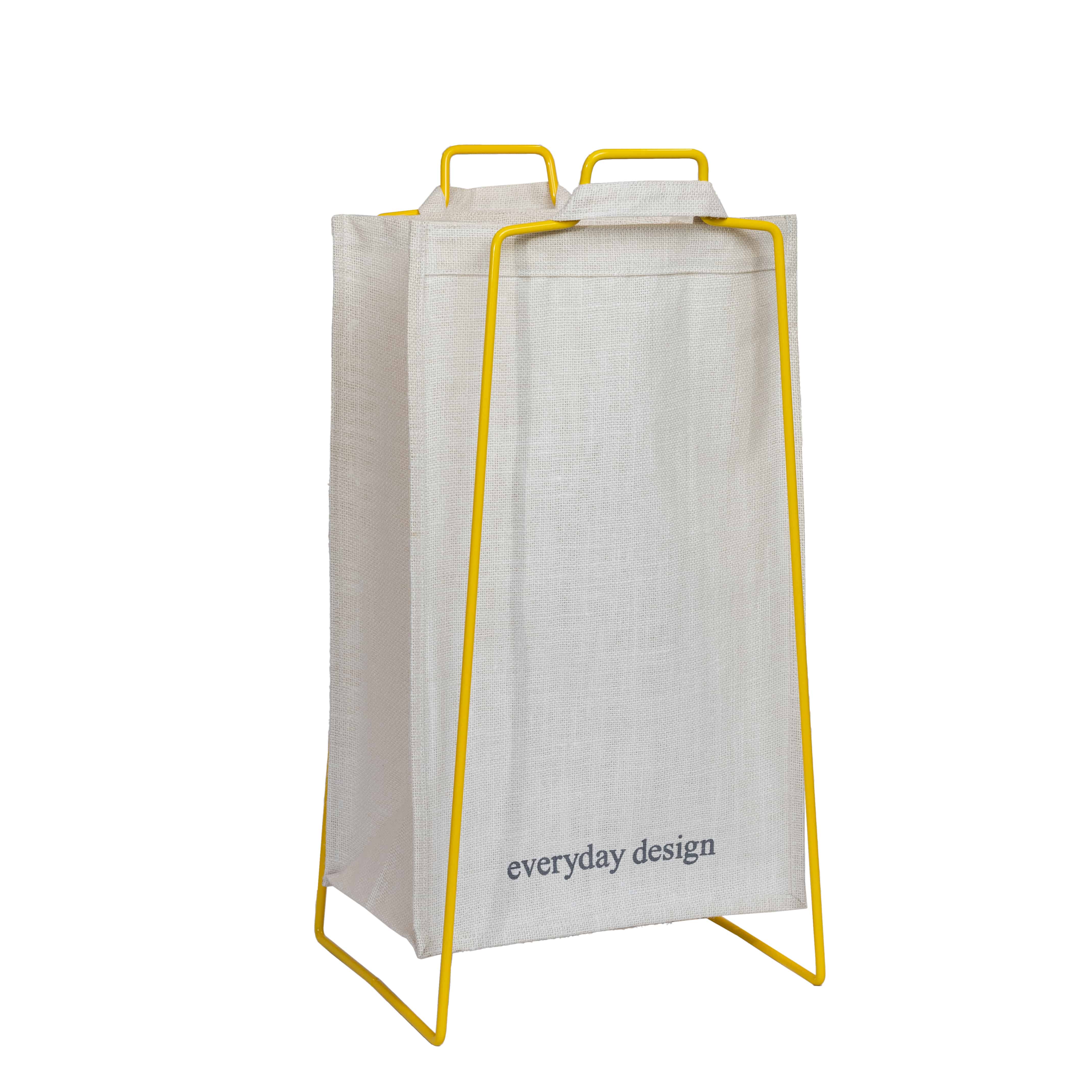 TURKU XL -kierrätysteline keltainen ja XL-kassi