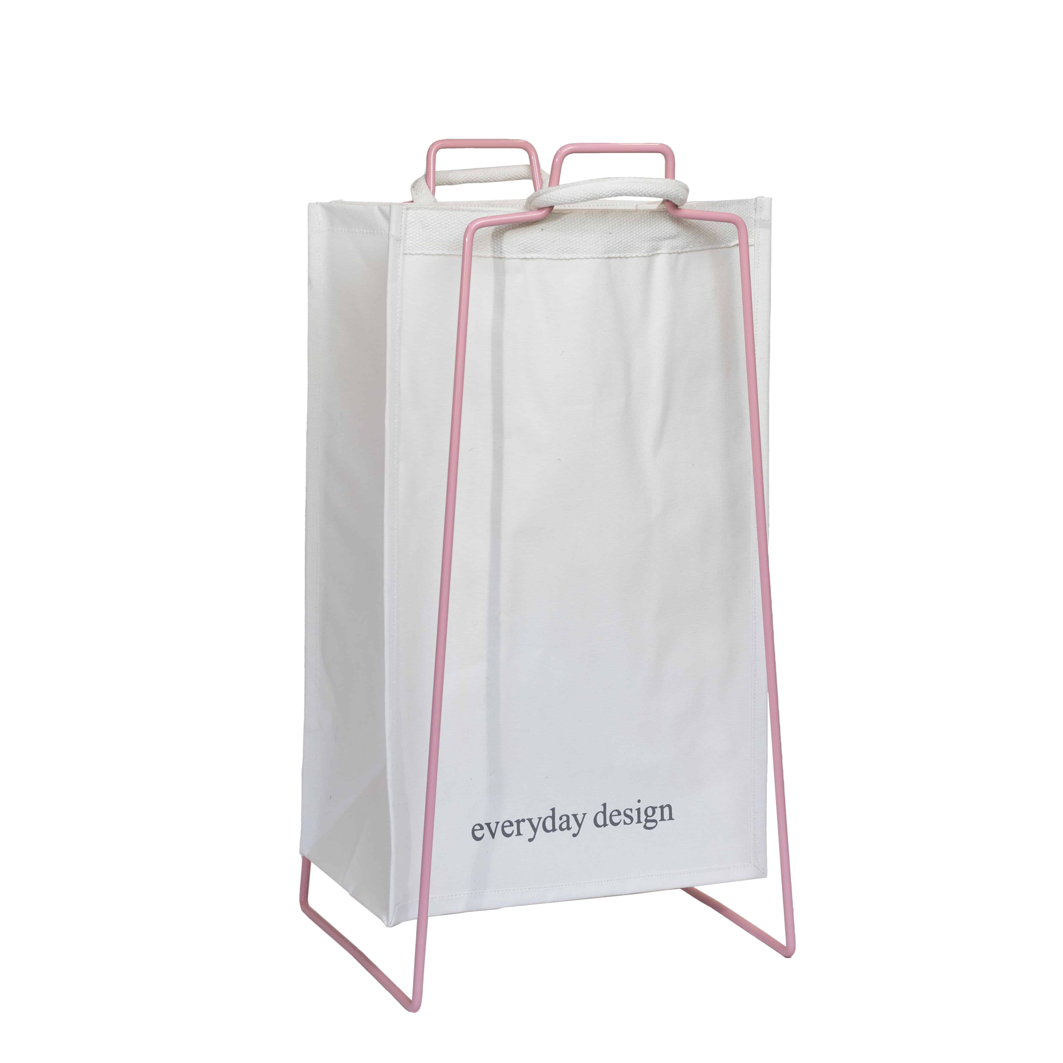 TURKU XL -kierrätysteline vaaleanpunainen ja XL-kassi